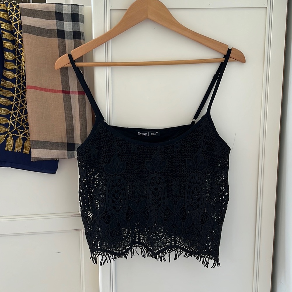 Boutique Gypsy 05 Lace Crochet Blouse Top - Picture 2 of 9